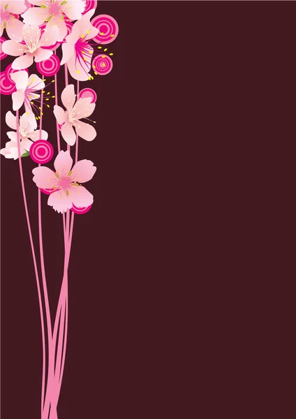Roze bloemen curven — Stockfoto