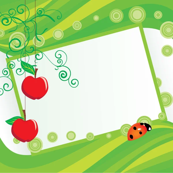 Green apples frame — Stock Photo, Image