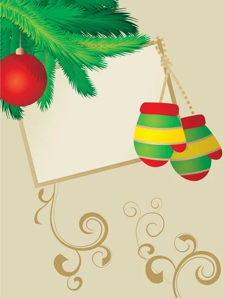 Cchristmas strom palčáky rámec — Stock fotografie