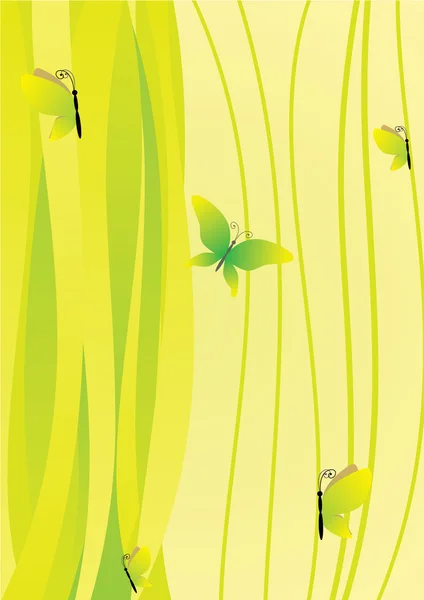 Grüne Schmetterlinge — Stockfoto