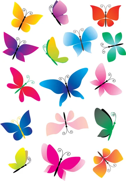 Verschiedene Schmetterlinge — Stockfoto