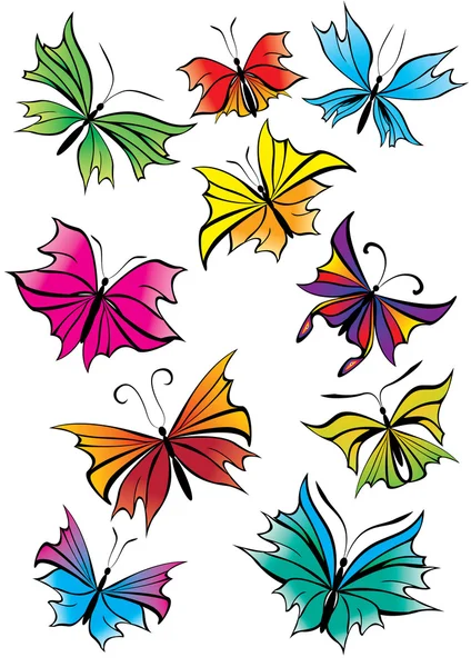 Butterflies set — Stock Photo, Image