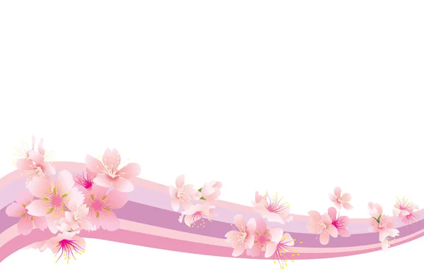 Sakura fleurs vague — Photo