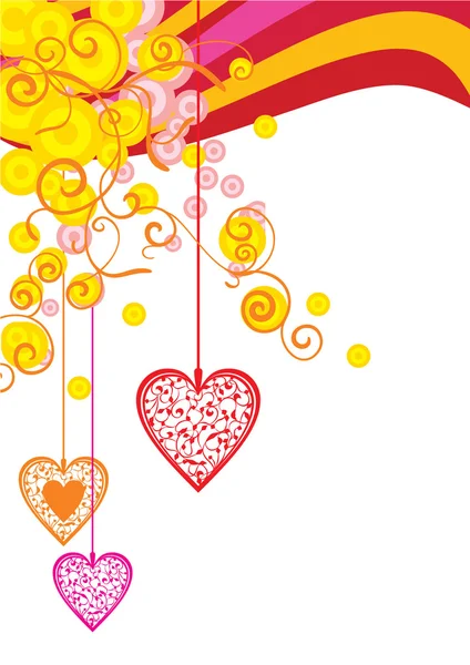 Color heartsbackdrop — Stock Photo, Image