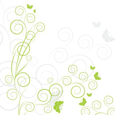 Butterflyes curves clipart