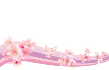 Sakura çiçek dalga