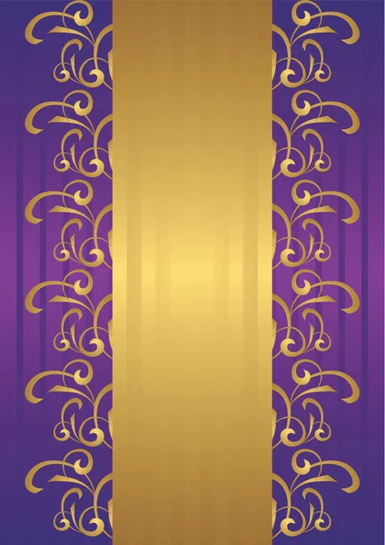 Blank violet and gold — Stock Photo, Image