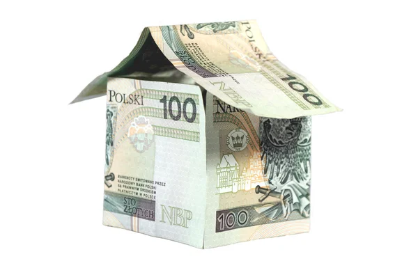 Hus av polska pengar — Stockfoto