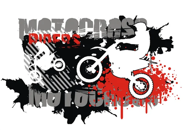 Motocross Vektor — Stockvektor