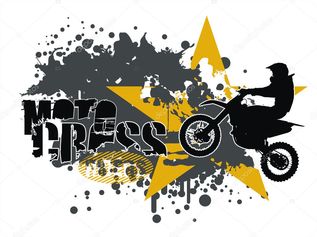 Motocross vector