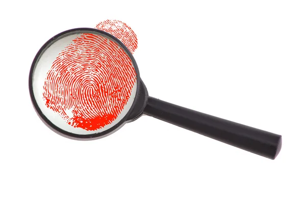 Fingerprint in bloed — Stockfoto