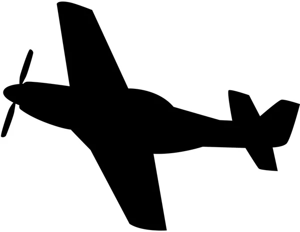 Siluet pesawat terbang - Stok Vektor
