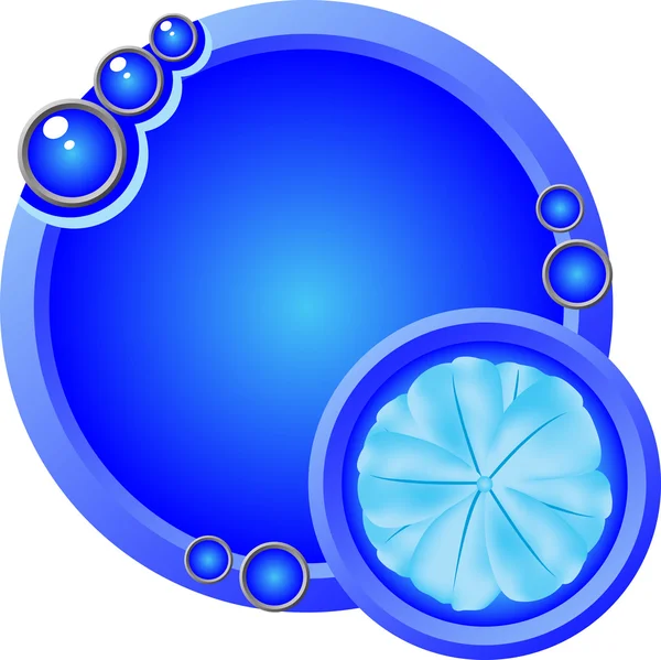 Logo blu — Vettoriale Stock