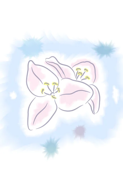 Acuarela flor — Foto de Stock