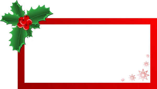 Kerstmis holly banner — Stockvector
