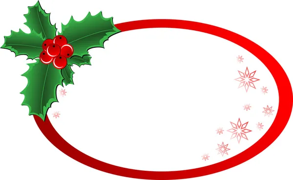 Bannière de houx de Noël — Image vectorielle