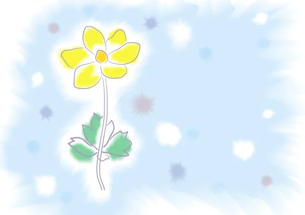 Kwiat akwarela — Zdjęcie stockowe