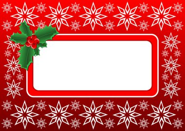 Christmas Holly banner clipart