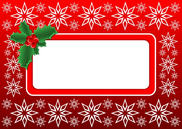 Christmas Holly banner — Stock Vector