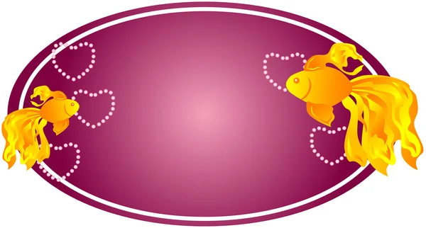 Bannière poisson — Image vectorielle