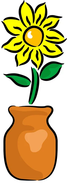 Blume in der Vase — Stockvektor