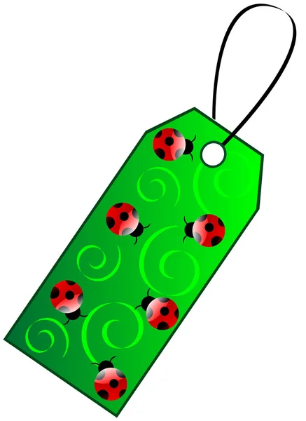 Étiquette cadeau vert — Image vectorielle