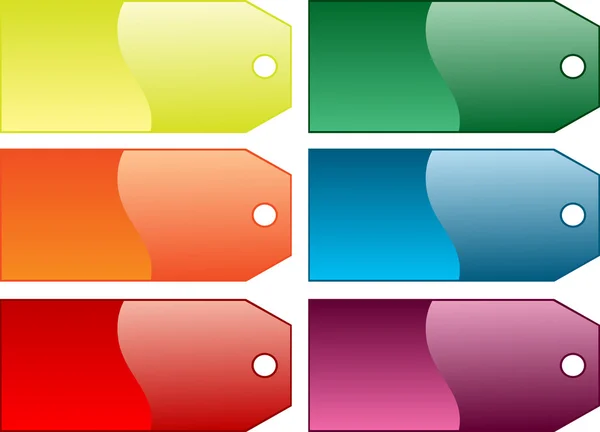 Étiquettes cadeaux colorées — Image vectorielle