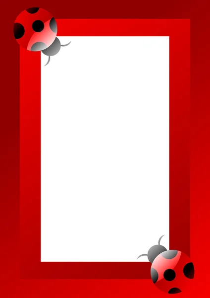 Cadre Ladybird — Image vectorielle
