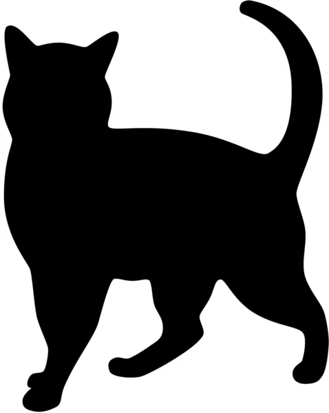 Silhueta de gato — Vetor de Stock