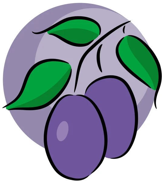 梅のロゴ — ストックベクタ