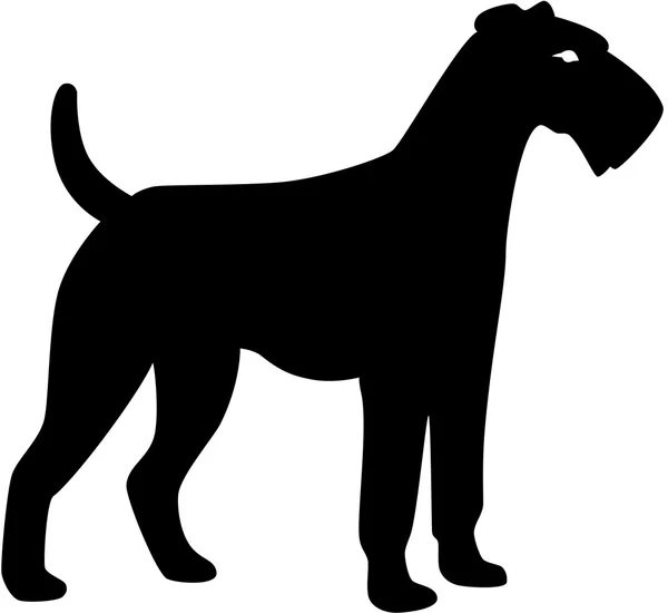 Silueta de perro — Vector de stock
