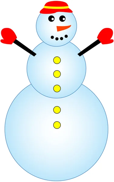 Smailing snowman — Stock Vector