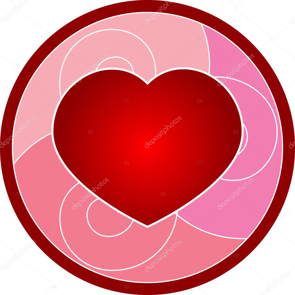 Beautiful cartoon illustration of Valentines Day heart