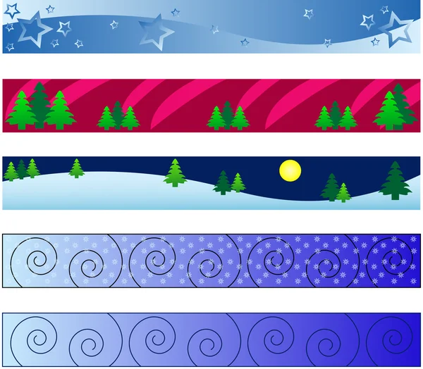 Bandeiras de inverno — Vetor de Stock
