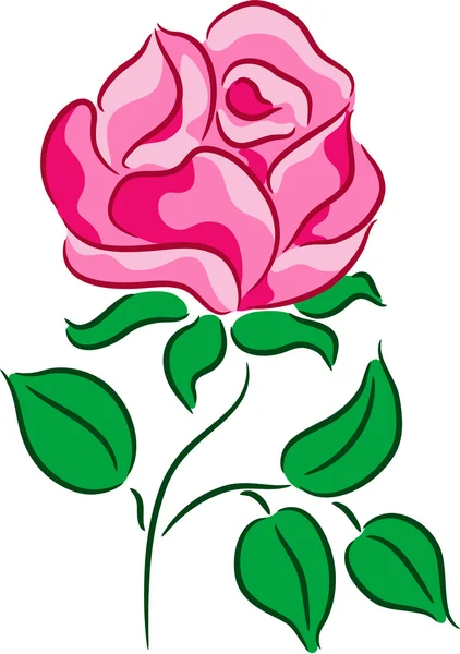 Rose ! — Image vectorielle