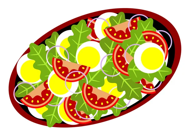Вкусный салат — стоковый вектор