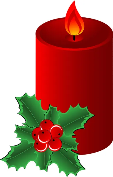 Bougie de Noël — Image vectorielle