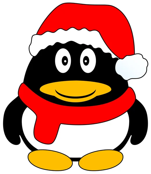 Pinguim-de-natal — Vetor de Stock