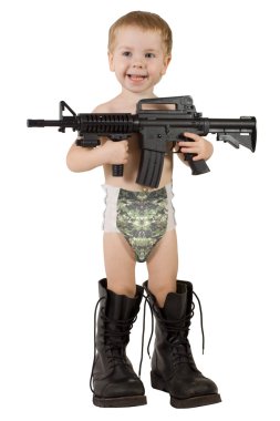 Young soldier clipart