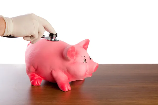 Ziek piggy bank — Stockfoto