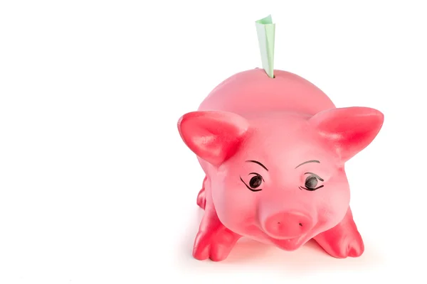 Roze piggy bank — Stockfoto