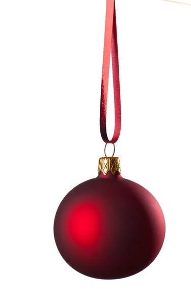 Різдвяний м'яч зі стрічкою — стокове фото