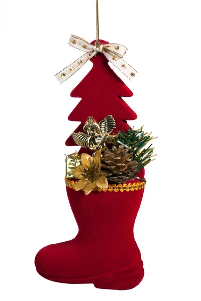 Vánoční bota — Stock fotografie
