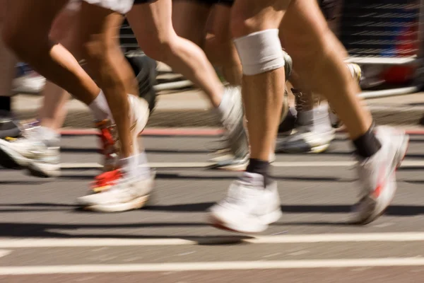 Maratona ferida corredor — Fotografia de Stock