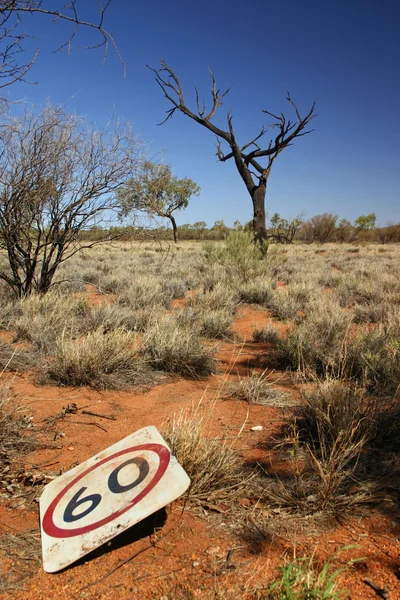 Australian Outback Speed Limit — Stock Photo, Image