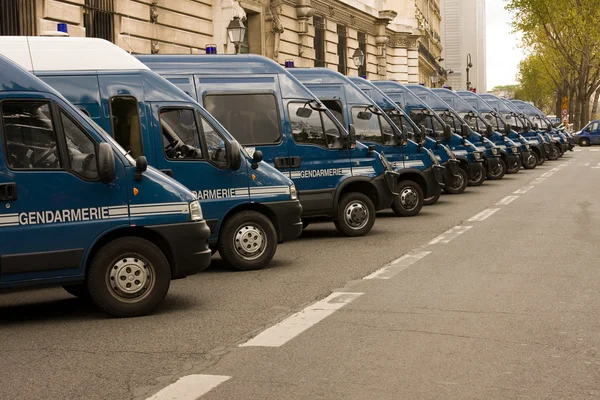 Vans della polizia francese Fotografia Stock