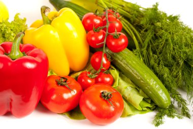 Bunch of fresh vegetables clipart