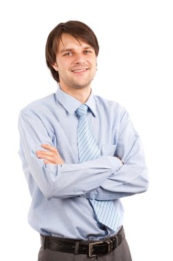 Handsome young businessman clipart