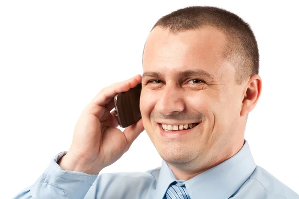Joven hombre de negocios utilizando el teléfono móvil —  Fotos de Stock