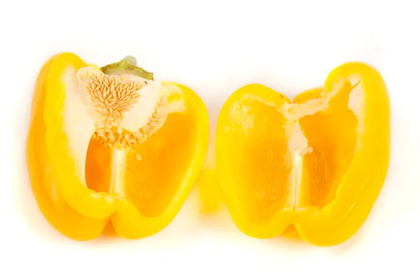 Primo piano di pepe giallo a fette — Foto Stock